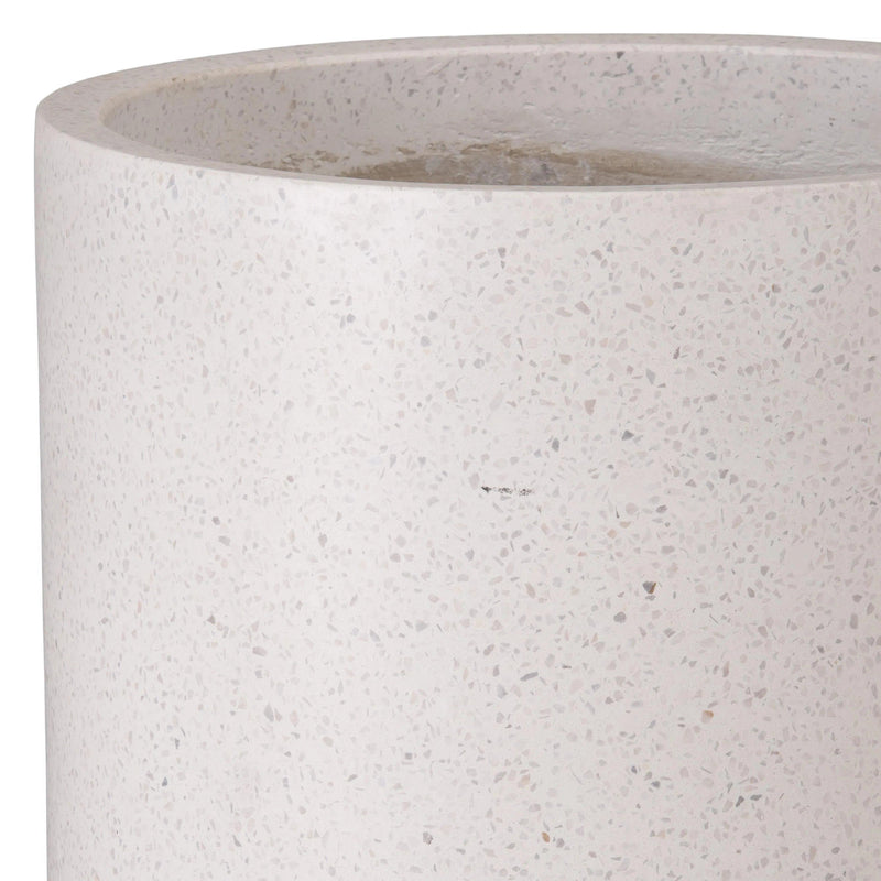 Tall Cylinder Terrazzo Round Planter Outdoor Planters LOOMLAN By Emissary