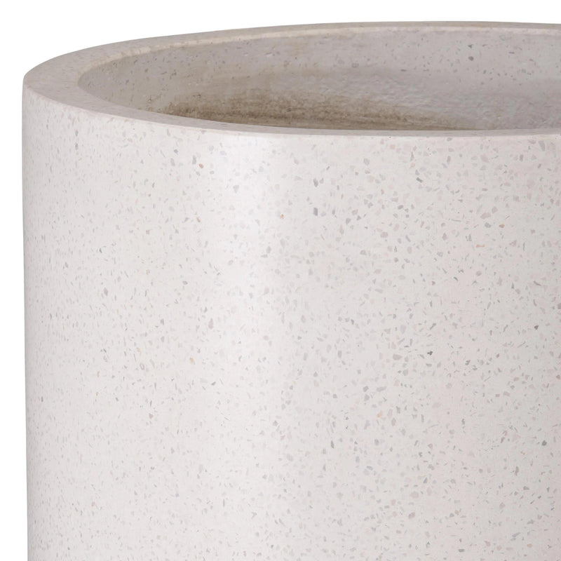 Tall Cylinder Terrazzo Round Planter Outdoor Planters LOOMLAN By Emissary