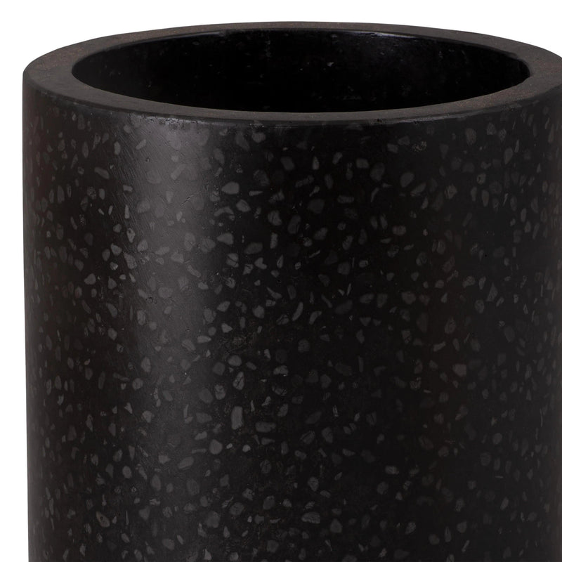 Tall Cylinder Terrazzo Round Planter Outdoor Planters LOOMLAN By Emissary