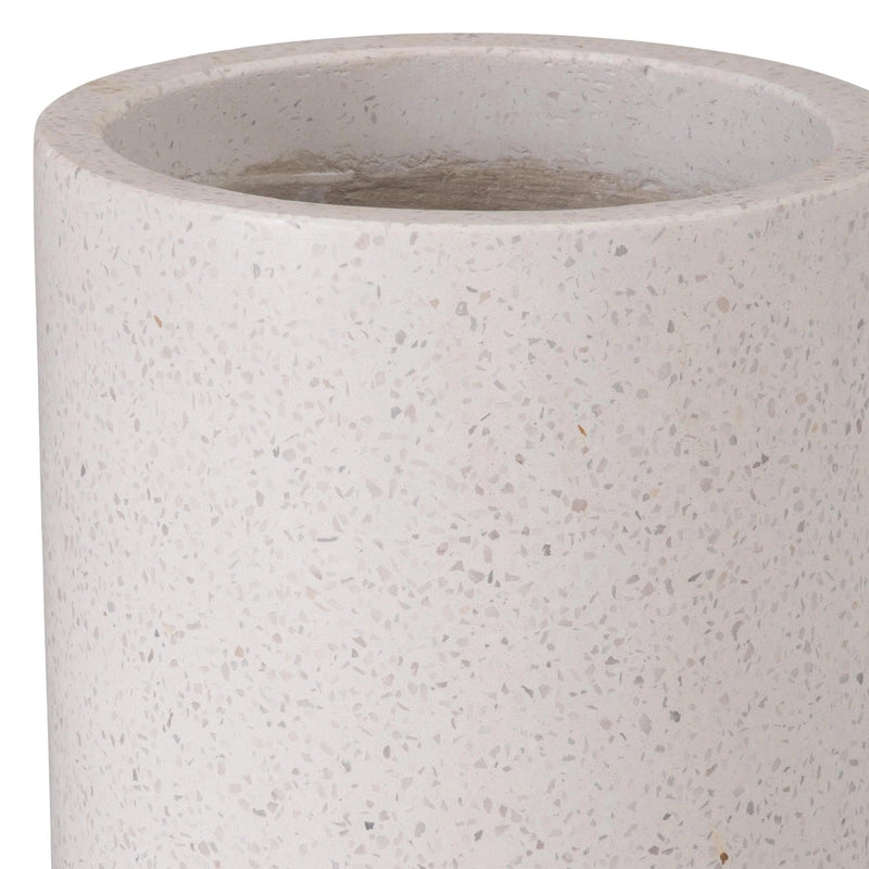 Tall Cylinder Terrazzo Round Planter Outdoor Planters LOOMLAN By Emissary