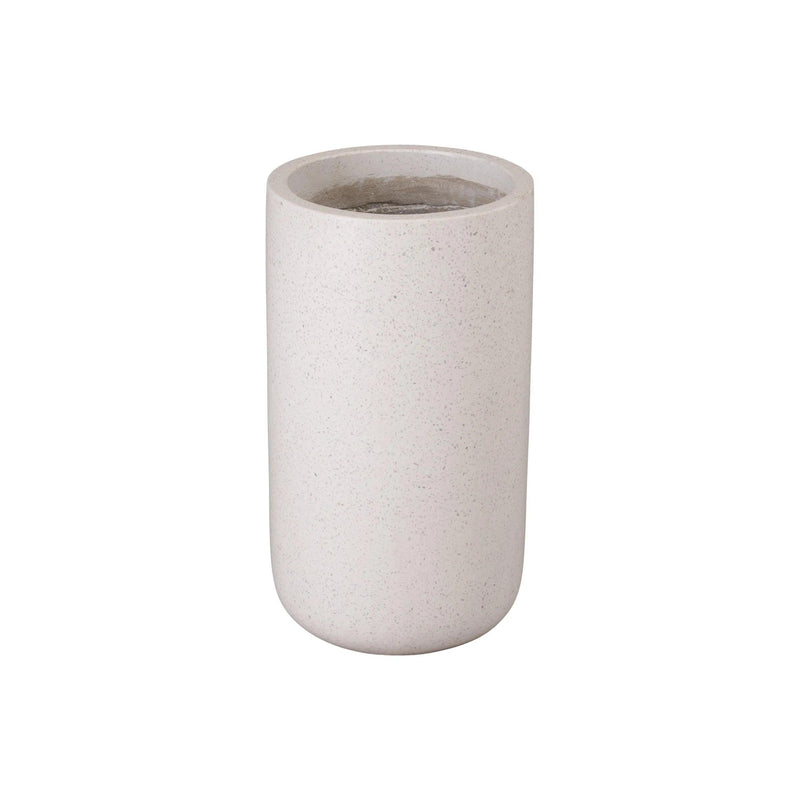 Tall Cylinder Terrazzo Round Planter Outdoor Planters LOOMLAN By Emissary