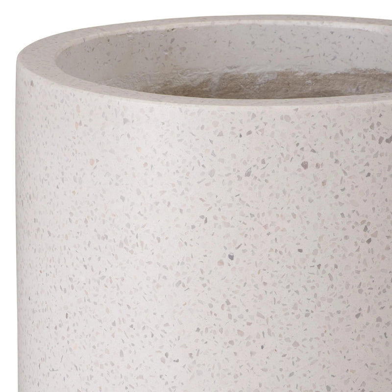 Tall Cylinder Terrazzo Round Planter Outdoor Planters LOOMLAN By Emissary