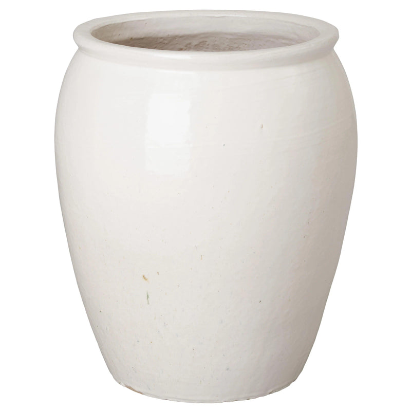 Tall Round Ceramic Planter Outdoor Planters LOOMLAN By Emissary