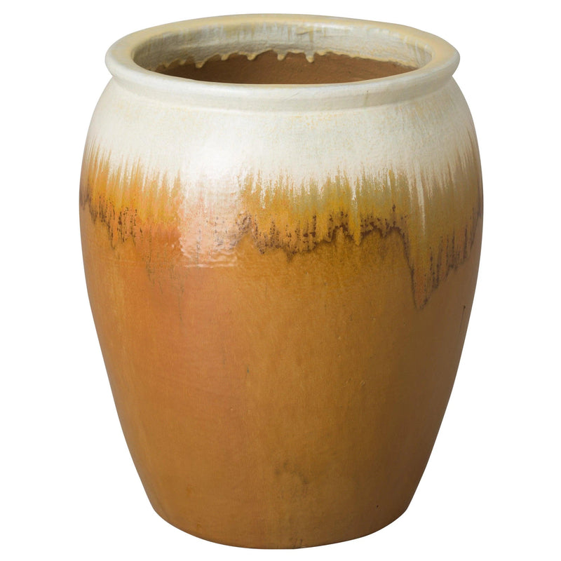 Tall Round Ceramic Planter Outdoor Planters LOOMLAN By Emissary