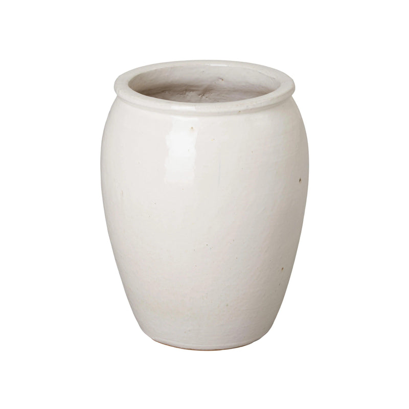 Tall Round Ceramic Planter Outdoor Planters LOOMLAN By Emissary