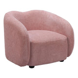 Tallin Mauve Pink Accent Arm Chair Club Chairs LOOMLAN By Zuo Modern