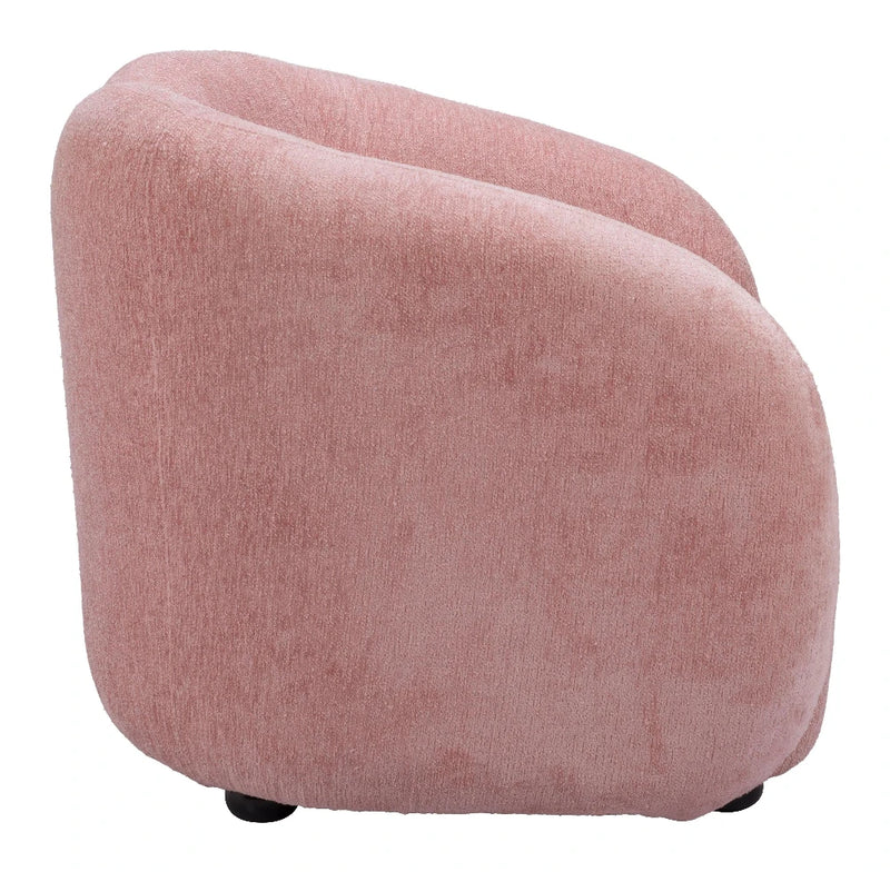 Tallin Mauve Pink Accent Arm Chair Club Chairs LOOMLAN By Zuo Modern