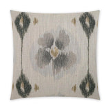 Tamarix Charcoal Floral Tan Taupe Large Throw Pillow With Insert Throw Pillows LOOMLAN By D.V. Kap