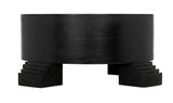 Tambour Coffee Table, Hand Rubbed Black with Veneer Top Coffee Tables LOOMLAN By Noir