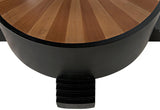 Tambour Coffee Table, Hand Rubbed Black with Veneer Top Coffee Tables LOOMLAN By Noir