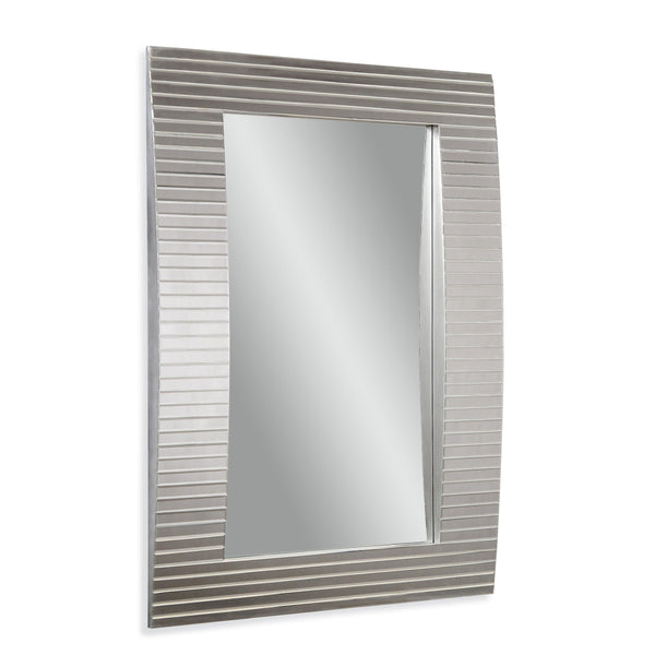 Tambour MDF Silver Vertical Wall Mirror Wall Mirrors LOOMLAN By Bassett Mirror