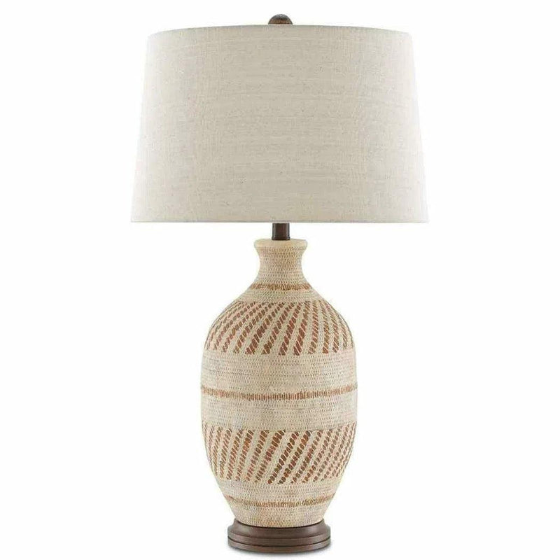 Tan Brown Hand Rubbed Bronze Faiyum Table Lamp Table Lamps LOOMLAN By Currey & Co