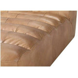 Tan Brown Leather Lounge Chaise Indoor Seating Chaises LOOMLAN By Moe's Home