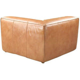 Tan Leather Corner Chair Light Brown Modular Modular Components LOOMLAN By Moe's Home