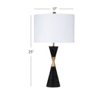 Tana Black Marble and Metal Table Lamp Table Lamps LOOMLAN By Bassett Mirror