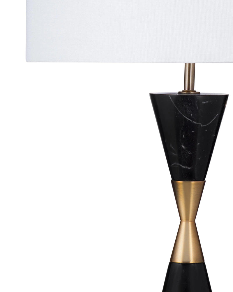 Tana Black Marble and Metal Table Lamp Table Lamps LOOMLAN By Bassett Mirror