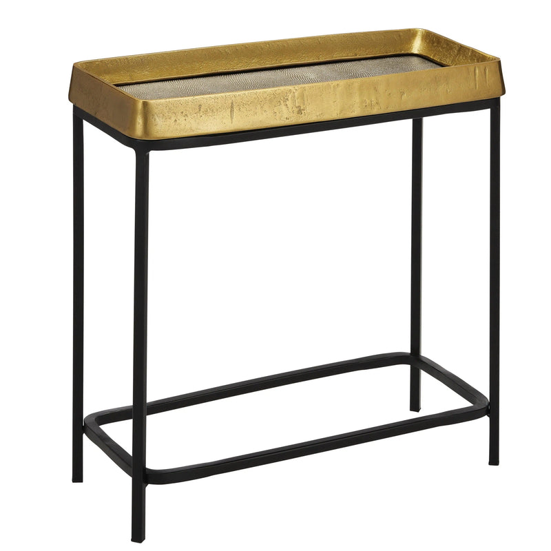 Tanay Brass Side Table Side Tables LOOMLAN By Currey & Co