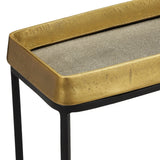 Tanay Brass Side Table Side Tables LOOMLAN By Currey & Co