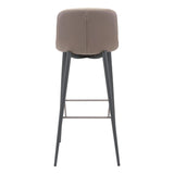 Tangiers Bar Chair (Set of 2) Taupe Bar Stools LOOMLAN By Zuo Modern