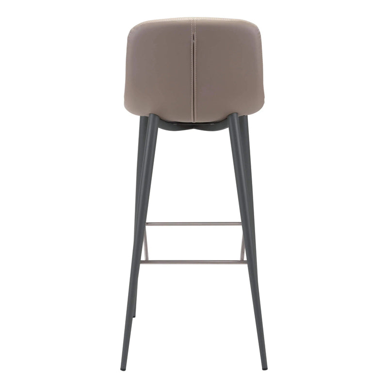 Tangiers Bar Chair (Set of 2) Taupe Bar Stools LOOMLAN By Zuo Modern