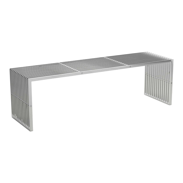 Tania Bench Silver Bedroom Benches LOOMLAN By Zuo Modern