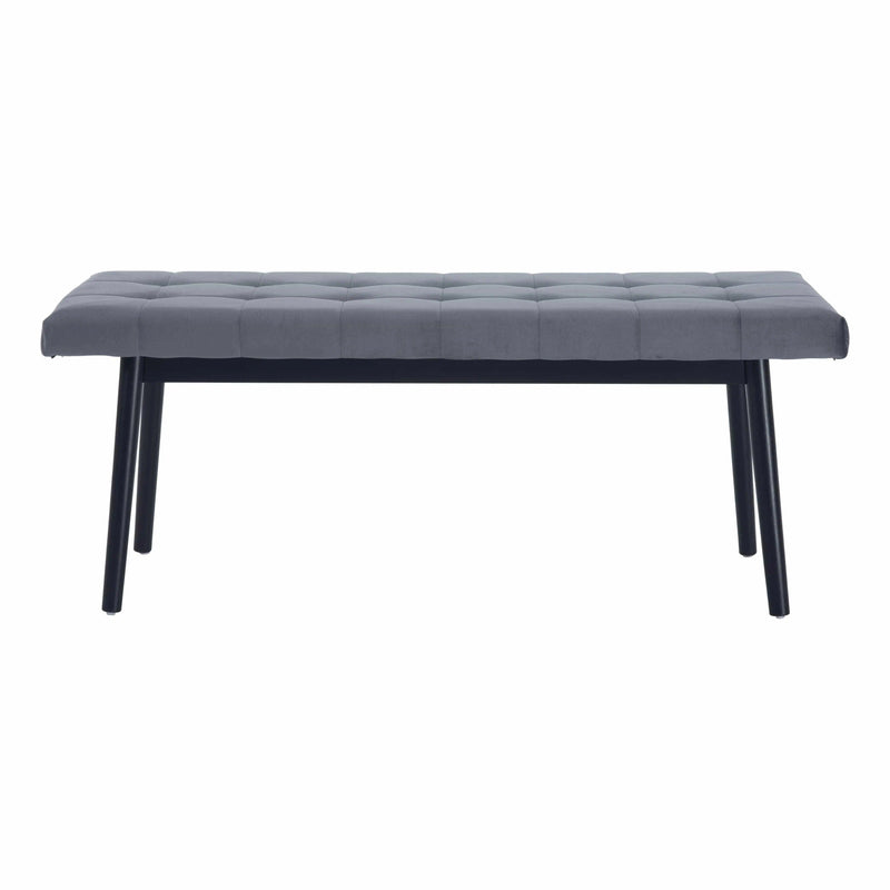 Tanner Bench Gray & Black Bedroom Benches LOOMLAN By Zuo Modern