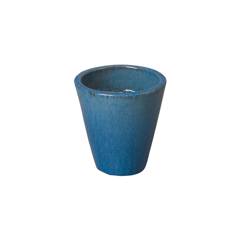 Tapered Round Ceramic Planter Outdoor Planters LOOMLAN By Emissary