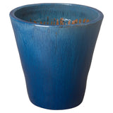 Tapered Round Ceramic Planter Outdoor Planters LOOMLAN By Emissary