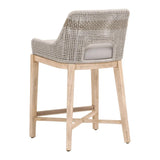 Tapestry Counter Stool Taupe & White Rope and Wood Frame Counter Stools LOOMLAN By Essentials For Living