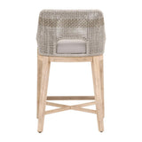 Tapestry Counter Stool Taupe & White Rope and Wood Frame Counter Stools LOOMLAN By Essentials For Living