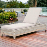 Tapestry Outdoor Chaise Lounge Teak Wood and Rope Outdoor Chaises LOOMLAN By Essentials For Living