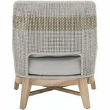 Tapestry Outdoor Club Chair Taupe & White Rope and Teak Outdoor Lounge Chairs LOOMLAN By Essentials For Living