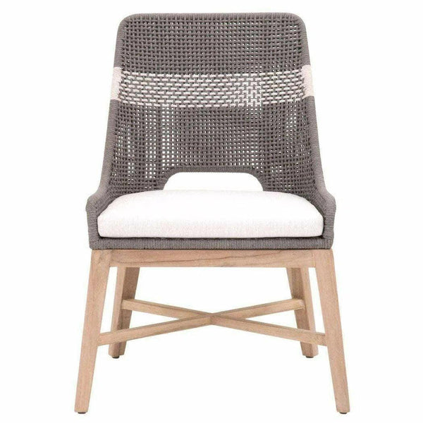 Tapestry Rope Outdoor Dining Chair Set of 2 Grey Rope Outdoor Dining Chairs LOOMLAN By Essentials For Living