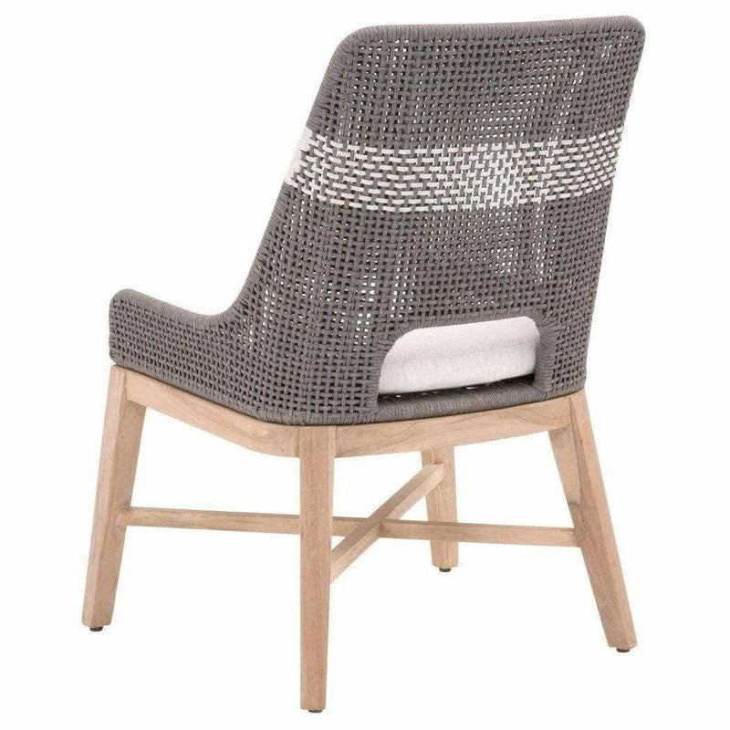 Tapestry Rope Outdoor Dining Chair Set of 2 Grey Rope Outdoor Dining Chairs LOOMLAN By Essentials For Living