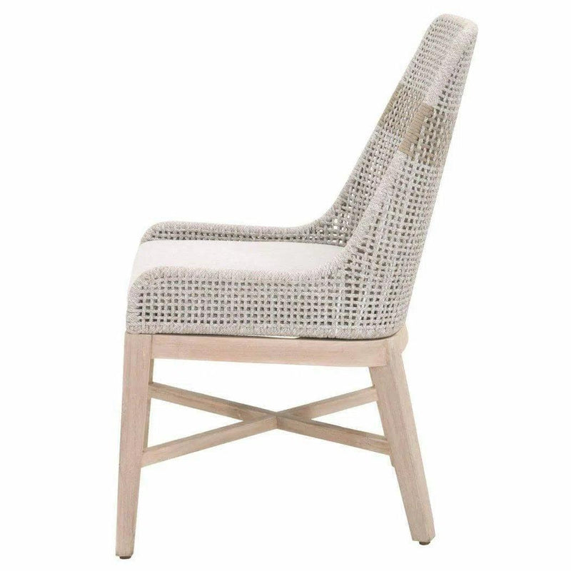 Tapestry Rope Outdoor Dining Chair Set of 2 Taupe Rope Outdoor Dining Chairs LOOMLAN By Essentials For Living