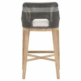 Tapestry Wood Frame Dove Rope Barstool Bar Stools LOOMLAN By Essentials For Living