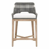 Tapestry Wood Frame Dove Rope Counter Stool Counter Stools LOOMLAN By Essentials For Living