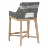 Tapestry Wood Frame Dove Rope Counter Stool Counter Stools LOOMLAN By Essentials For Living