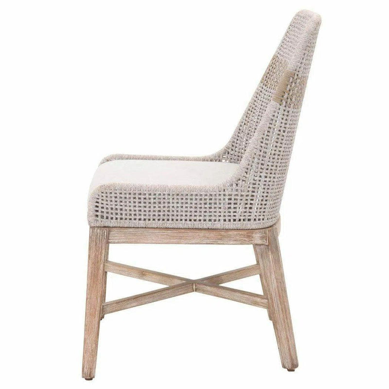 Tapestry Woven Rope Upholstered Armless Dining Chair (Set Of 2)