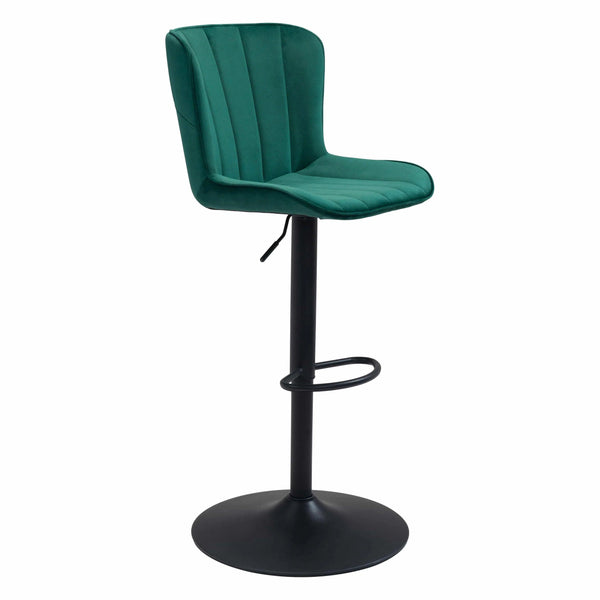 Tarley Green Barstool Adjustable Height Bar Stools LOOMLAN By Zuo Modern