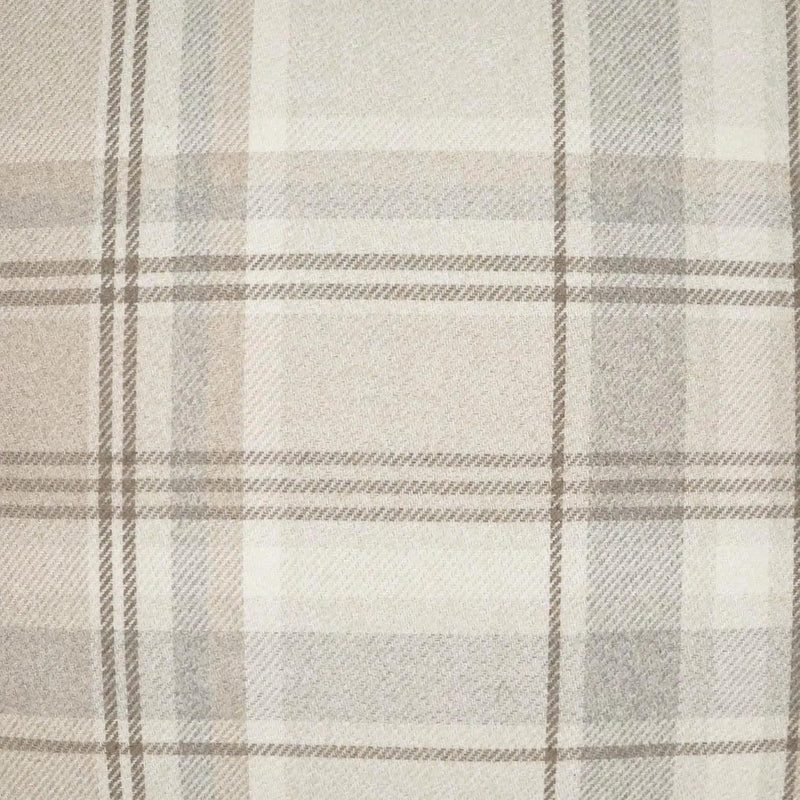 Tartan Buff Plaid Check Tan Taupe Brown Ivory Large Throw Pillow With Insert Throw Pillows LOOMLAN By D.V. Kap