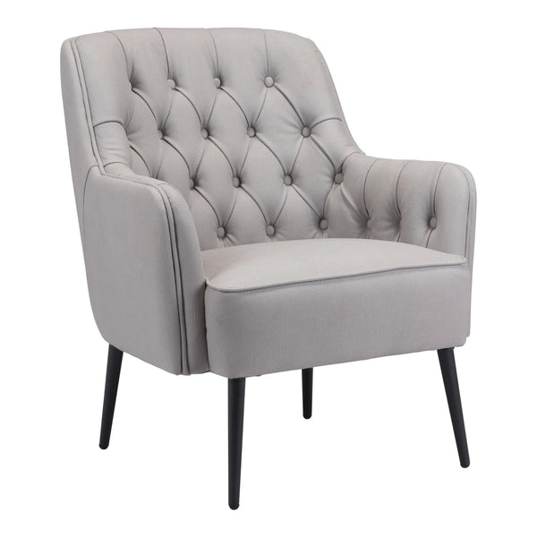 Tasmania Accent Chair Gray Club Chairs LOOMLAN By Zuo Modern