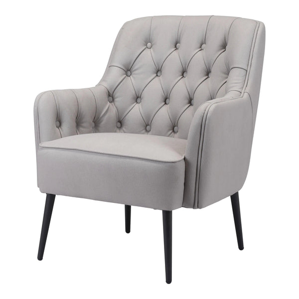 Tasmania Accent Chair Gray Club Chairs LOOMLAN By Zuo Modern