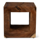 Tayida Natural Solid Chamcha Wooden Side Table Side Tables LOOMLAN By Urbia