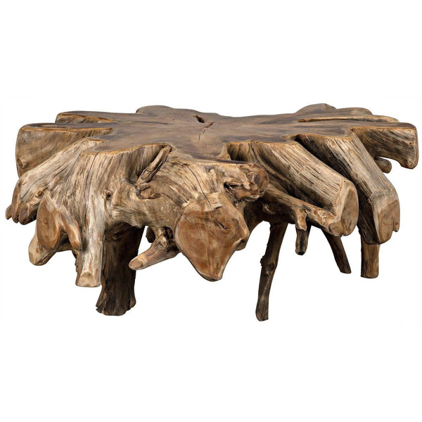 Teak Root Geometric Coffee Table Coffee Tables LOOMLAN By Noir