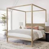 Teak Wood Canopy Poster Bed Frame King or Queen Beds LOOMLAN By Artesia