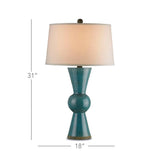 Teal Upbeat Teal Table Lamp Table Lamps LOOMLAN By Currey & Co