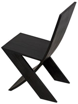 Tech Wood Black Armless Chair Club Chairs LOOMLAN By Noir