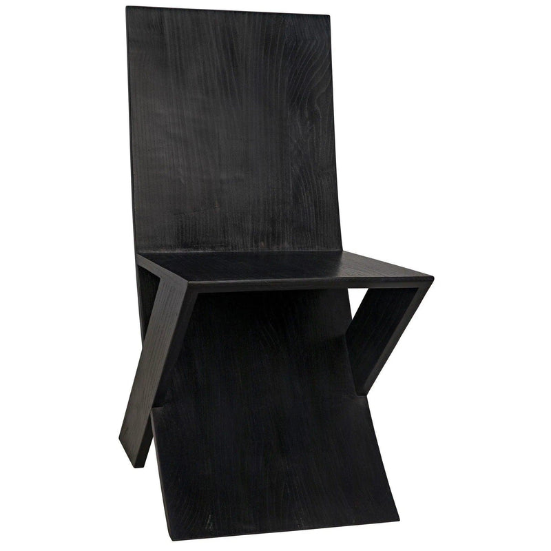 Tech Wood Black Armless Chair Club Chairs LOOMLAN By Noir