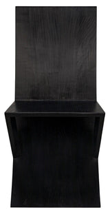 Tech Wood Black Armless Chair Club Chairs LOOMLAN By Noir